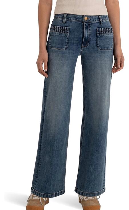 Kut from the Kloth Denim - KUT from the Kloth Maya High-Rise Wide Leg Jeans in Affection 6